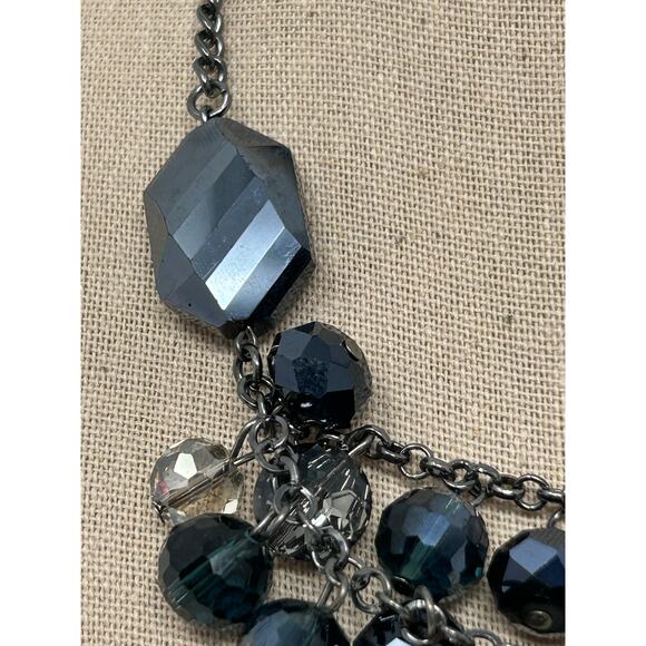 Simply Vera Wang Layered Gun Metal Necklace - Picture 3 of 10